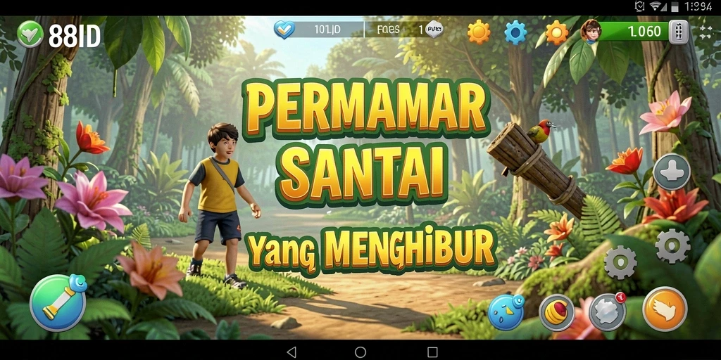 Tampilan gameplay <strong>88ID</strong> yang ceria dan penuh warna.