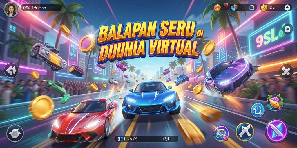 Gameplay seru dan mendebarkan dalam balapan mobil.
