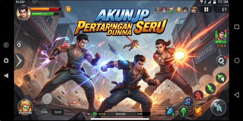 Gameplay AKUNJP yang mendebarkan dan penuh aksi.