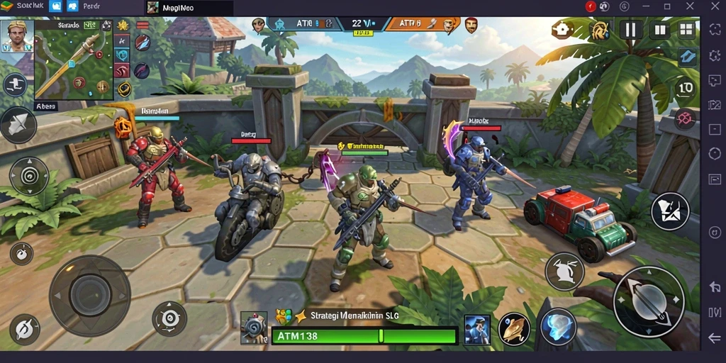 Tampilan gameplay ATM138 dengan aksi strategi yang mendebarkan.