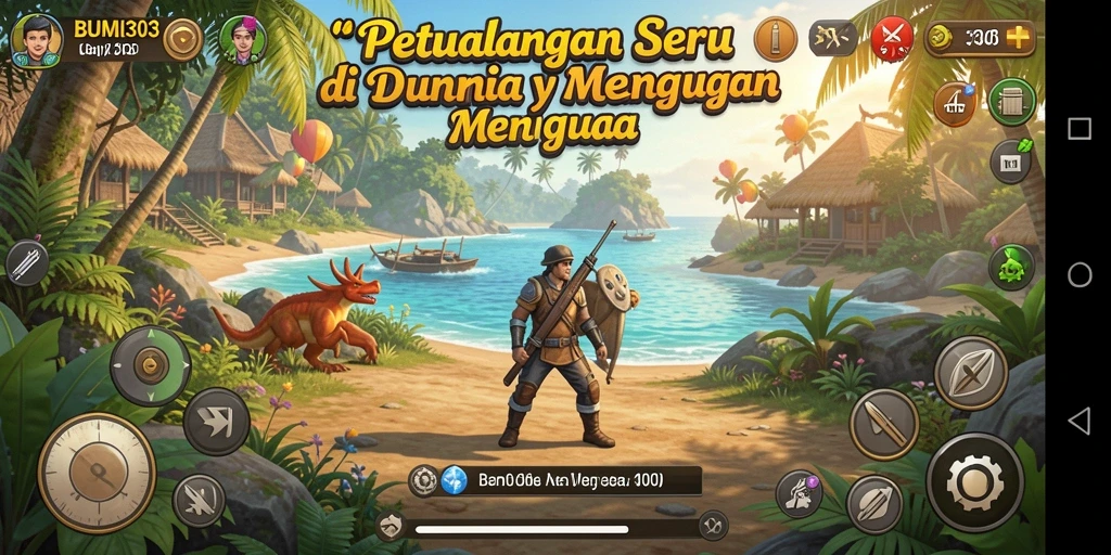 Tampilan gameplay yang mendebarkan di dunia petualangan BUMI303.