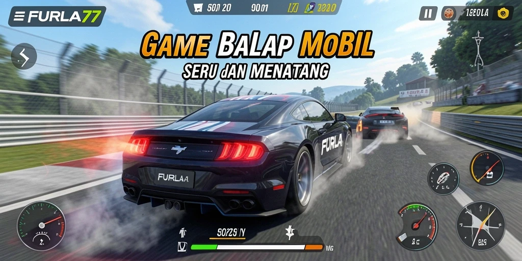 Gameplay seru dalam FURLA77 saat balapan mendebarkan.