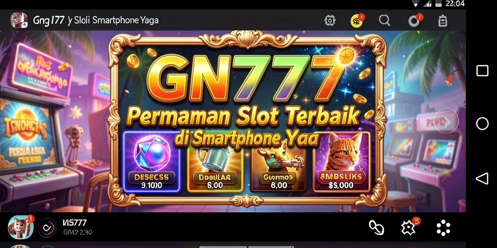 Screenshot gameplay menarik dari aplikasi slot GN777.