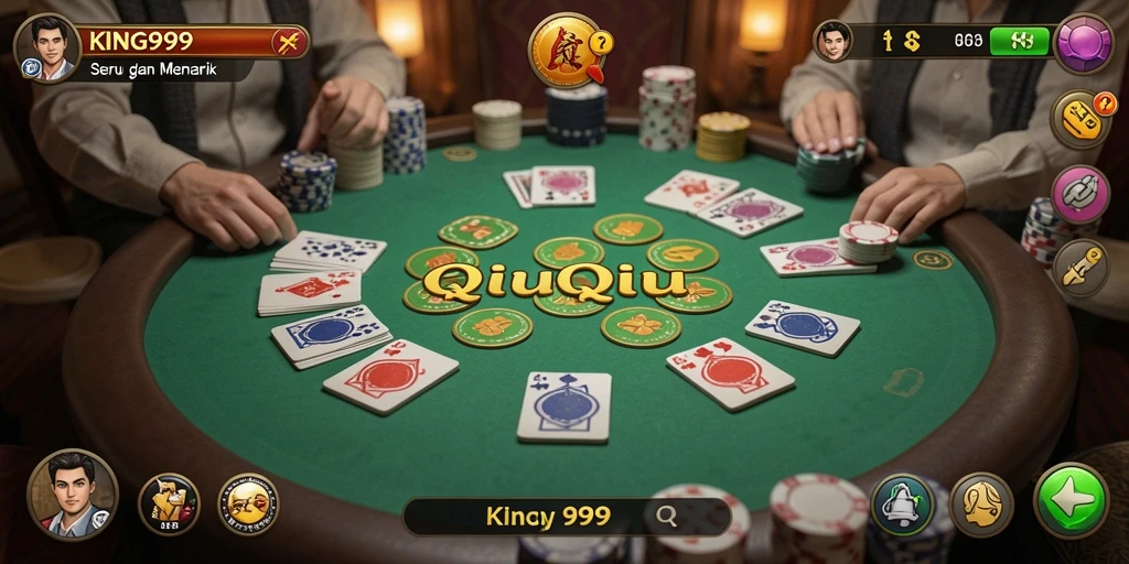 Tampilan gameplay KING999 yang seru dalam permainan QiuQiu.