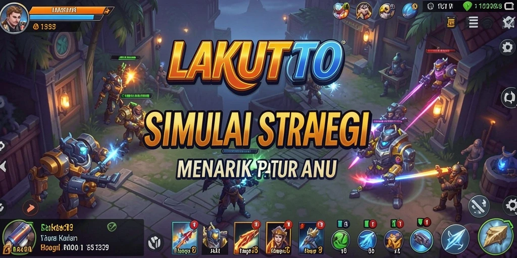 Screenshot gameplay menarik dari LAKUTOTO yang menunjukkan desain kota.