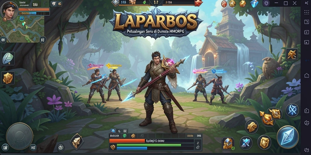 Tampilan gameplay LAPARBOS yang memukau dan penuh aksi.