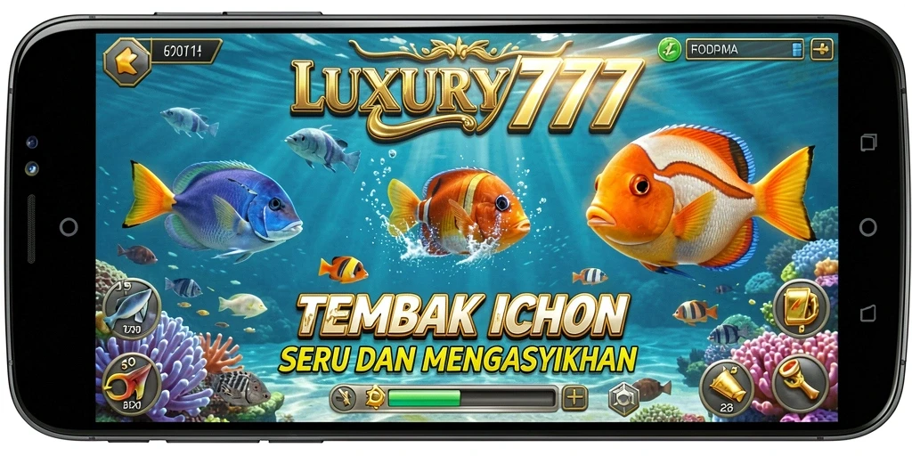 Tampilan screenshot LUXURY777 menunjukkan keseruan gameplay Tembak Ikan.