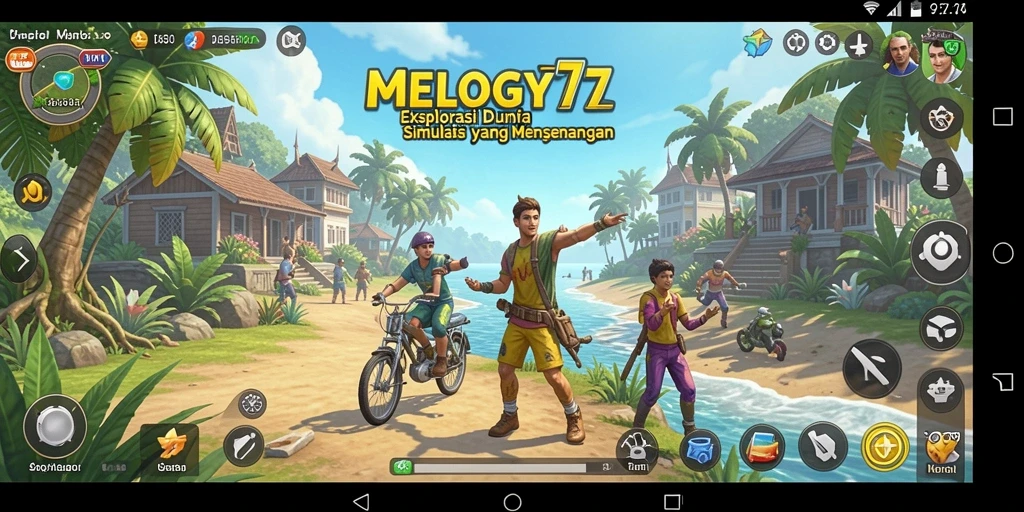 Tampilan gameplay <strong>MELODY77</strong> yang memukau dan interaktif.