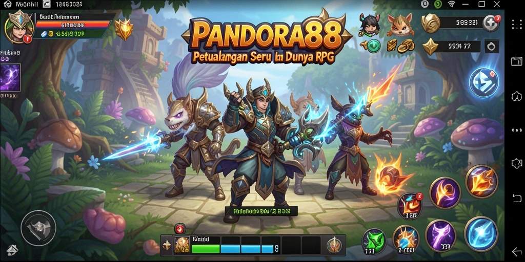 Tangkapan layar gameplay RPG PANDORA88 yang menampilkan aksi seru.