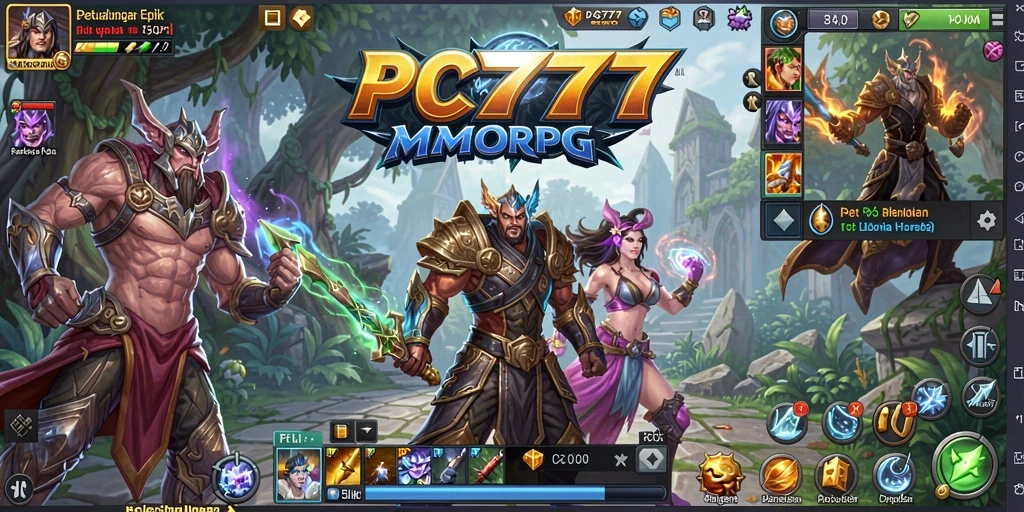 Screenshot gameplay PC777 menampilkan aksi seru di dunia MMORPG.