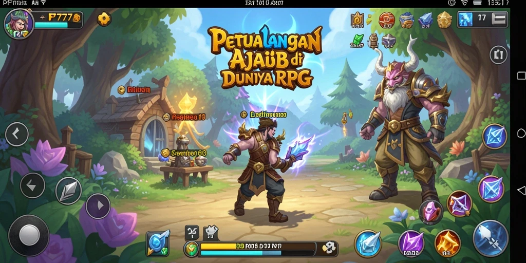 Tampilan gameplay menawan dari dunia petualangan RPG PF777.