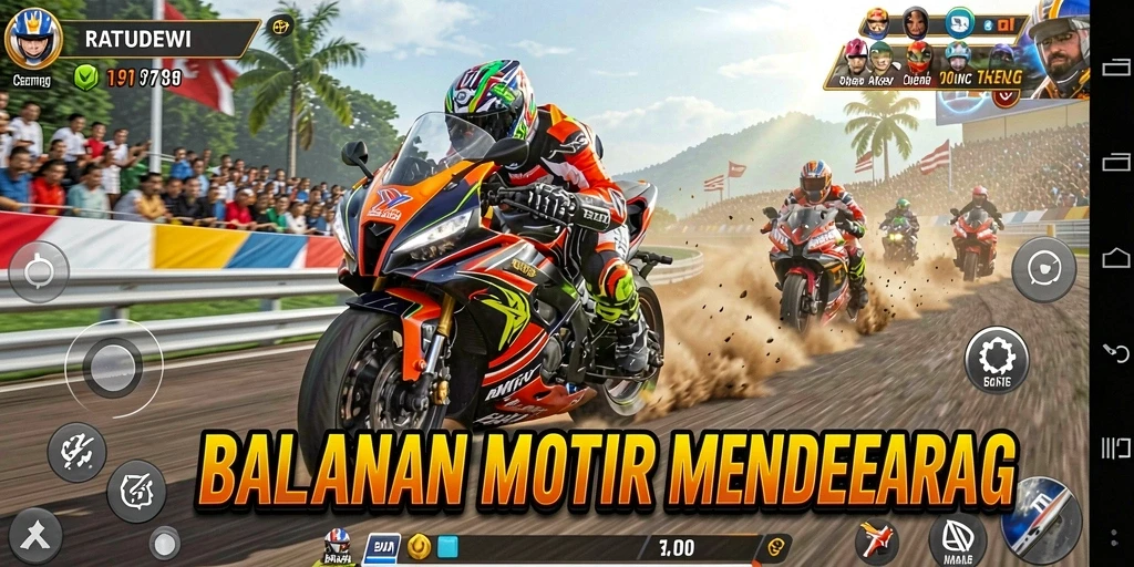 Tampilan gameplay mendebarkan dari RATUDEWI yang penuh adrenalin.