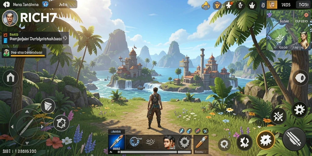 Tampilan gameplay yang menarik dalam dunia Open World RICH7.