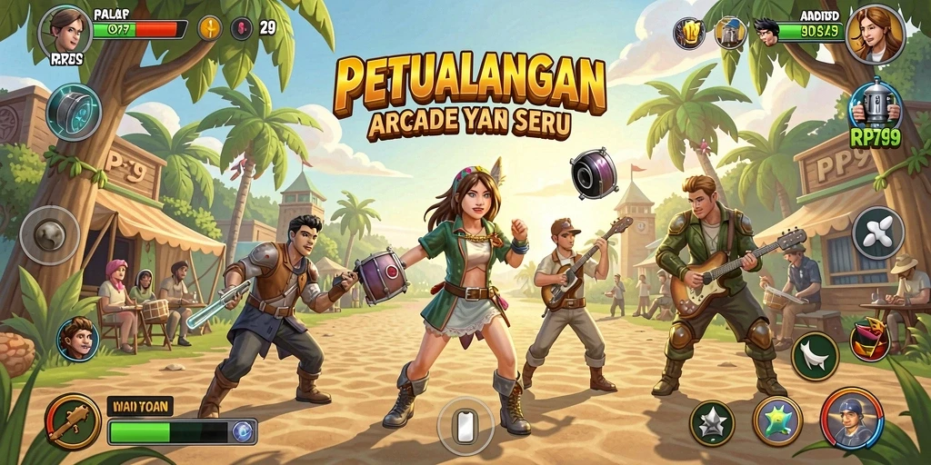 Screenshot menunjukkan aksi seru dalam gameplay RP79.