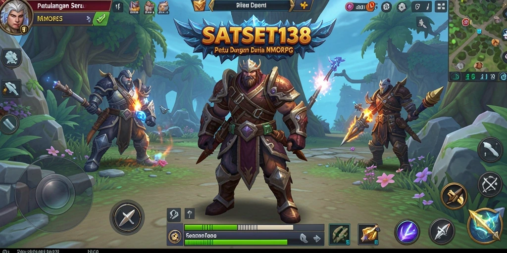 Tangkapan layar gameplay SATSET138 yang menunjukkan aksi seru dalam petualangan MMORPG.