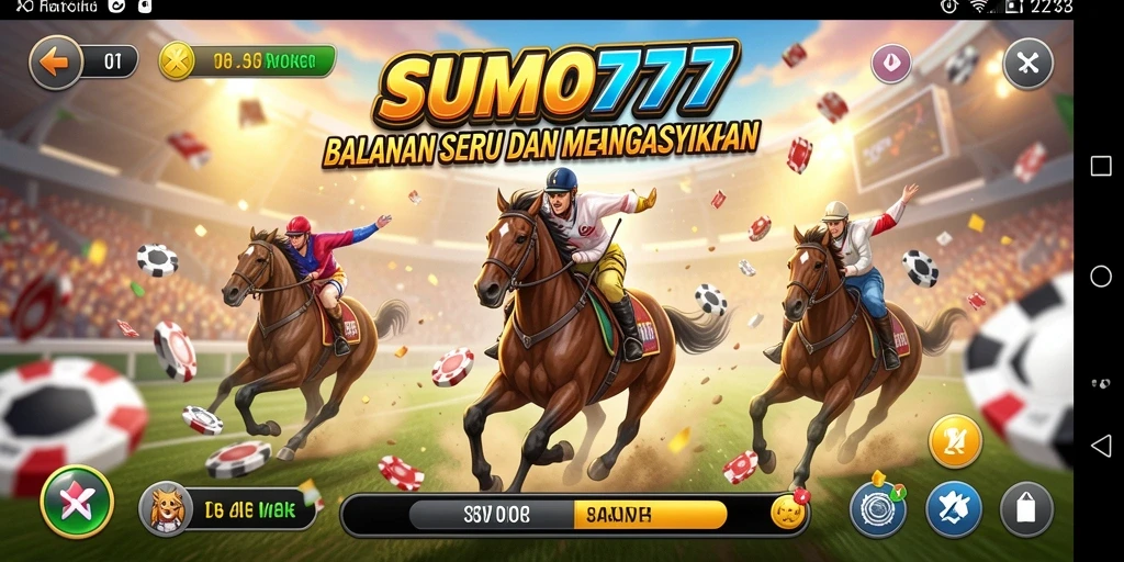 Gameplay balap seru di SUMO777 dengan kendaraan yang memukau.