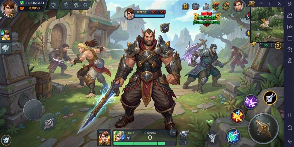 Tampilan gameplay mendebarkan dari game ARPG TERONG123.