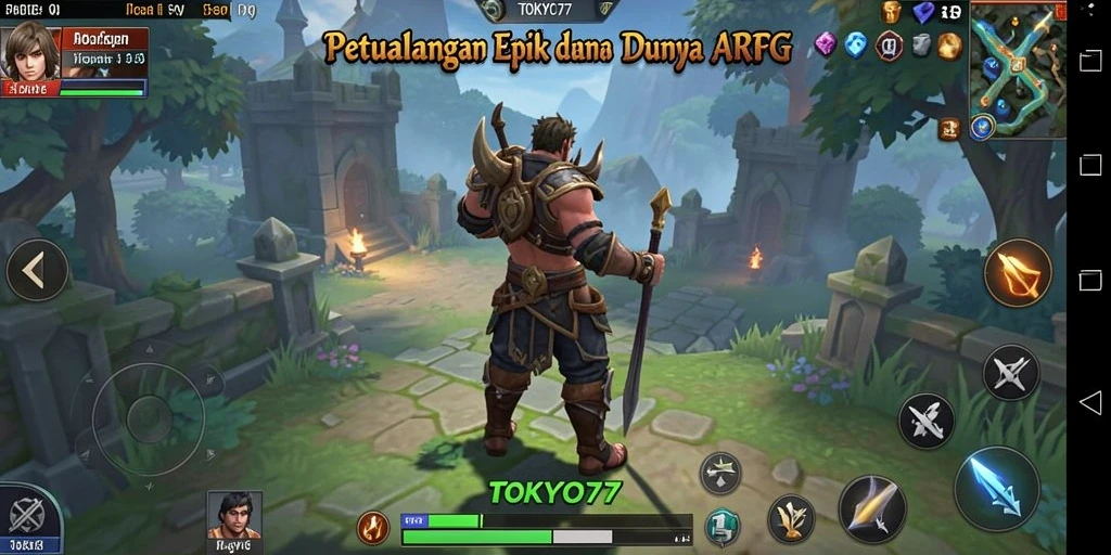 Gameplay intens TOKYO77 dalam pertempuran ARPG yang seru.