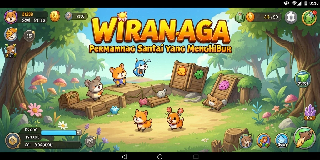 Tampilan gameplay WIRANAGA yang menarik dan penuh warna.